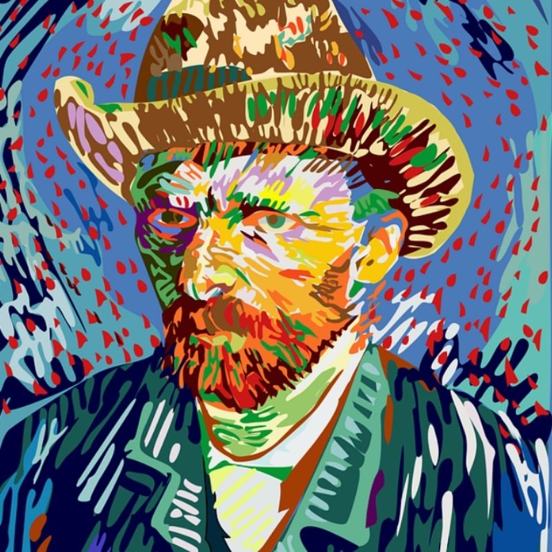 portrait de van gogh par pixabay